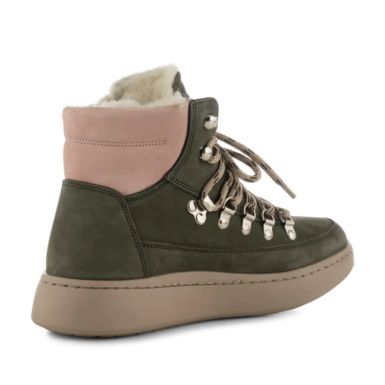 WODEN Iris Nubuck - Green/Rose Online