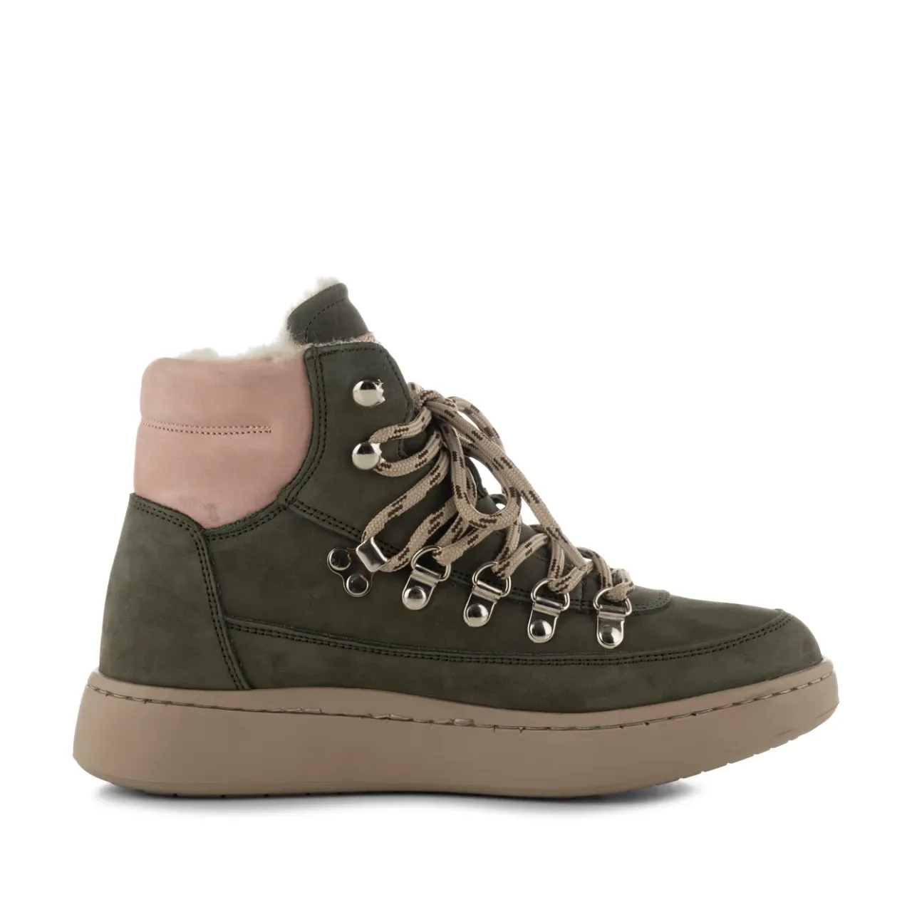 WODEN Iris Nubuck - Green/Rose Online