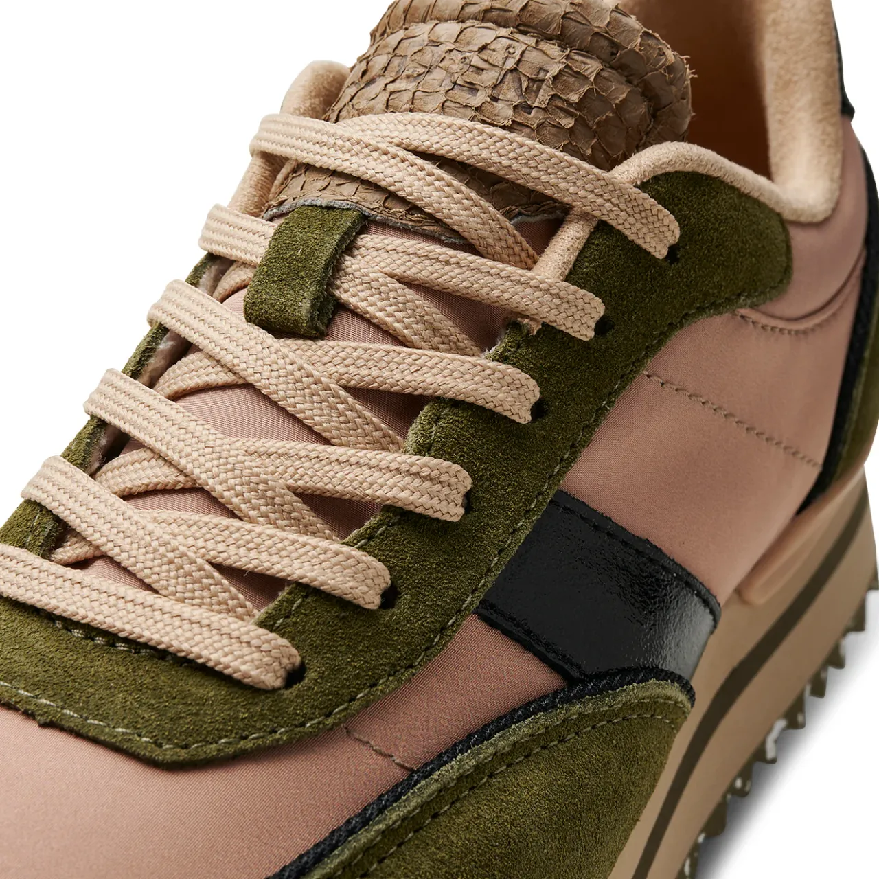 WODEN Nellie II Metallic Plateau - Coffee Cream/Dark Olive CoffeeCream/DarkOlive Discount