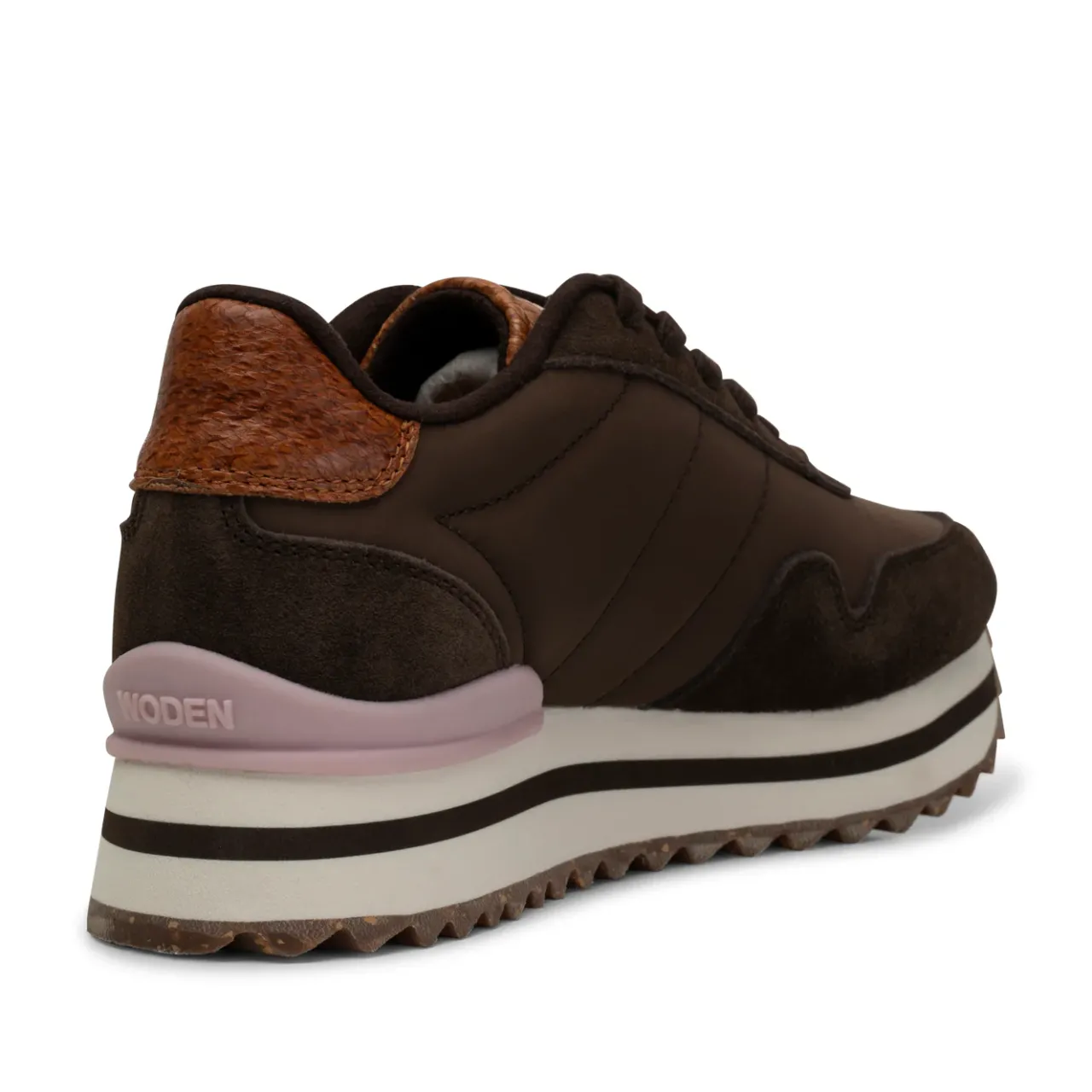 WODEN Nora III Leather Plateau - Chocolate Sale