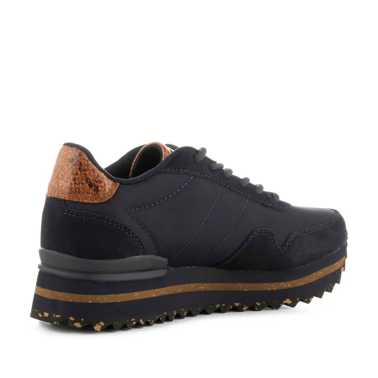 WODEN Nora III Leather Plateau - Dark Navy DarkNavy Hot