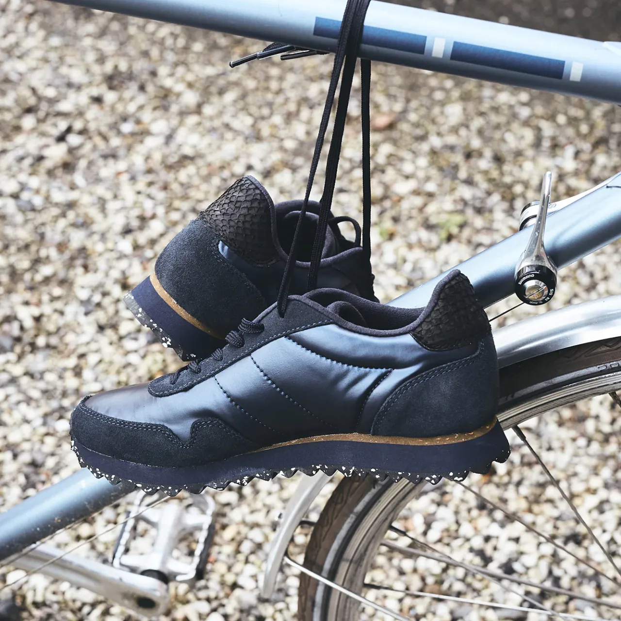 WODEN Nora III Metallic Nylon - Navy Sale