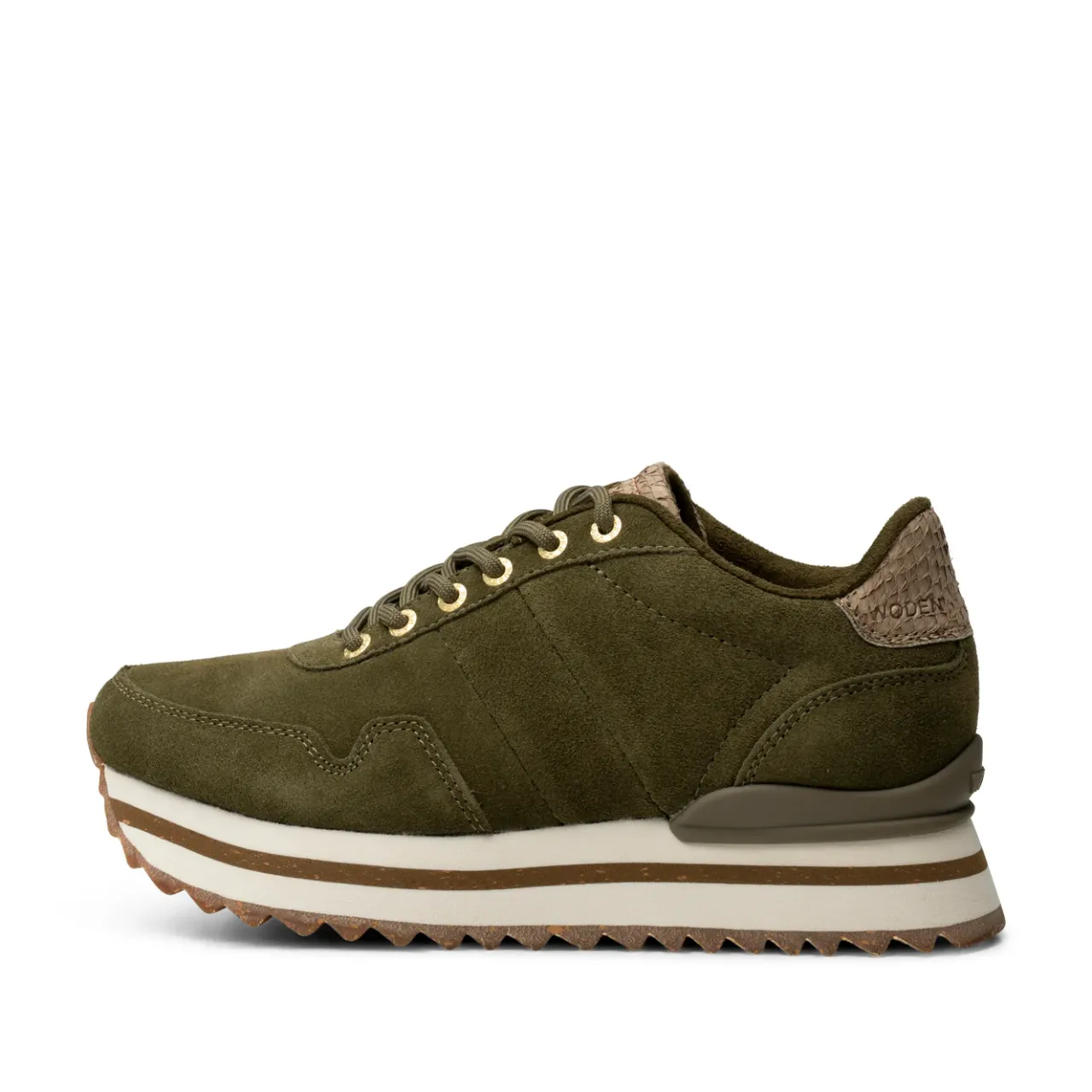 WODEN Nora III Suede Plateau - Dark Olive DarkOlive Hot
