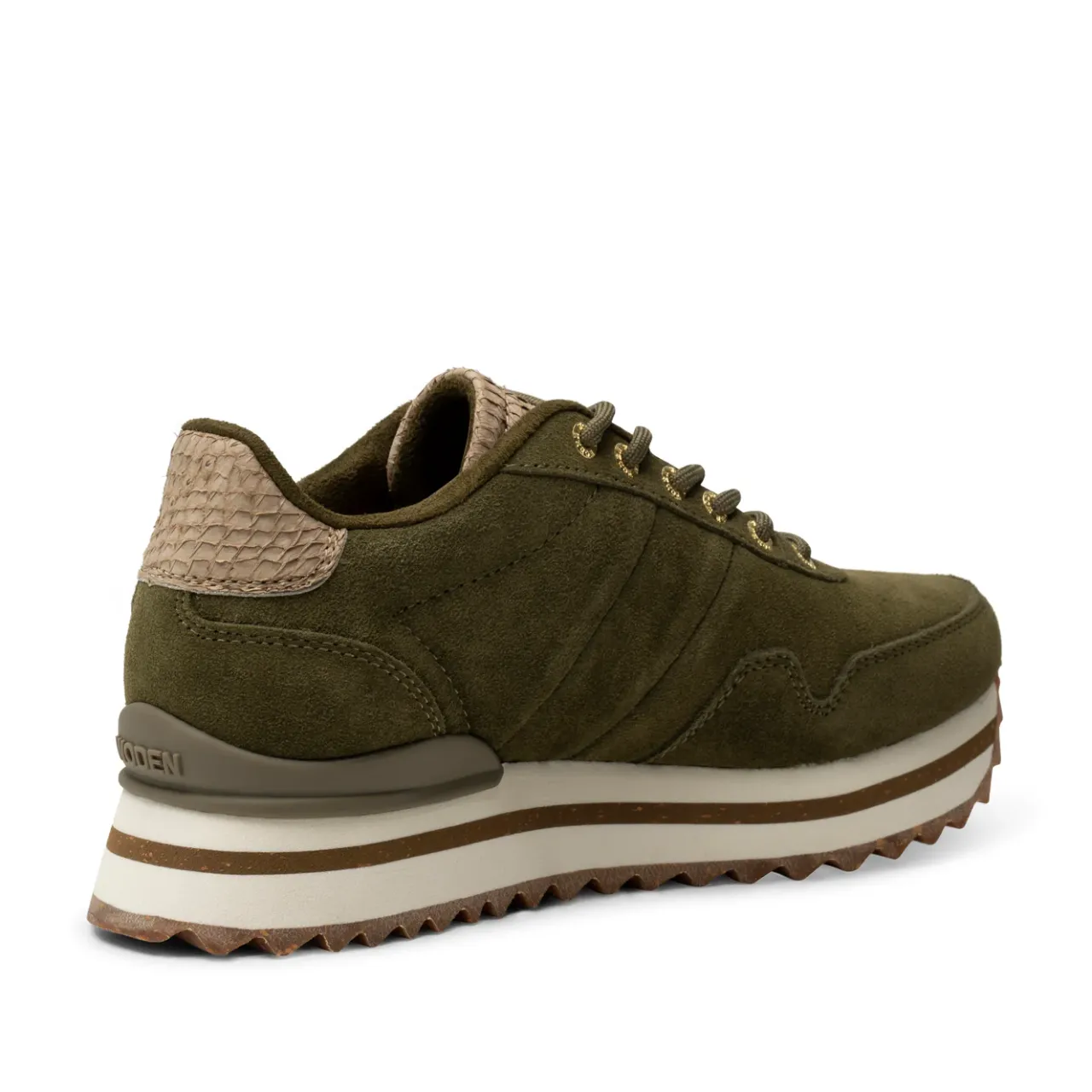 WODEN Nora III Suede Plateau - Dark Olive DarkOlive Hot