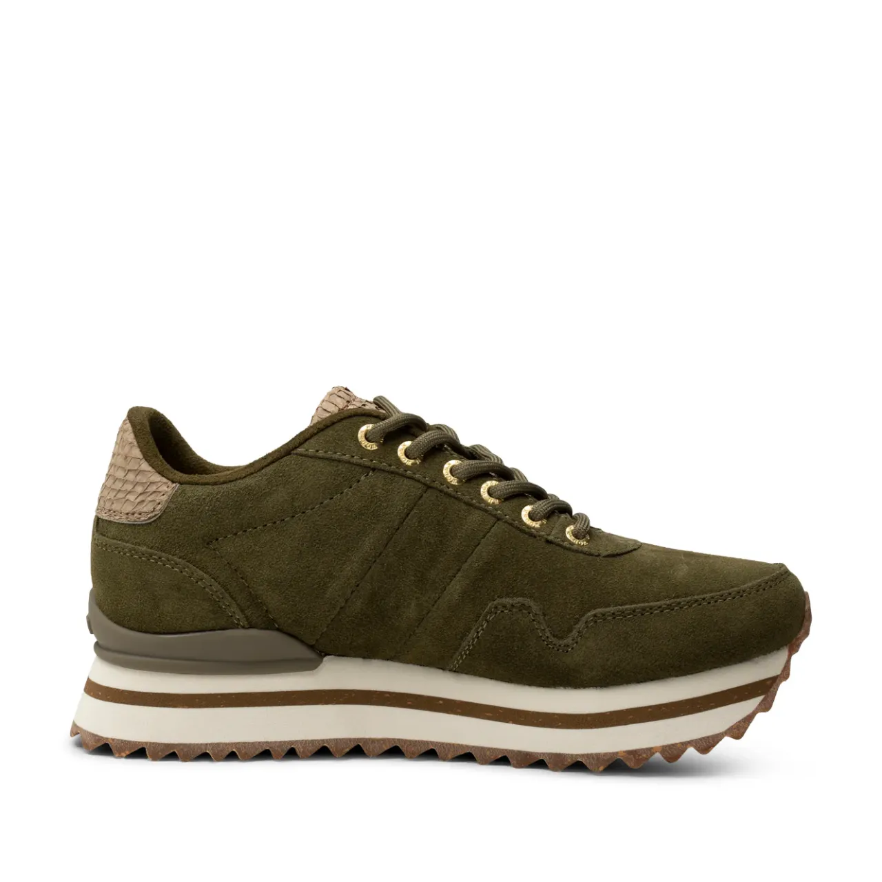 WODEN Nora III Suede Plateau - Dark Olive DarkOlive Hot