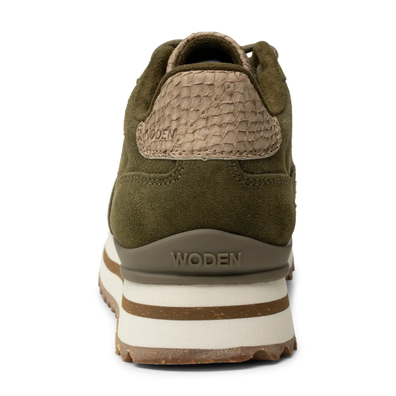 WODEN Nora III Suede Plateau - Dark Olive DarkOlive Hot