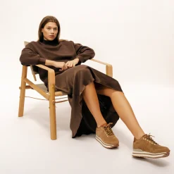 WODEN Nora III Suede Plateau - Latte Fashion