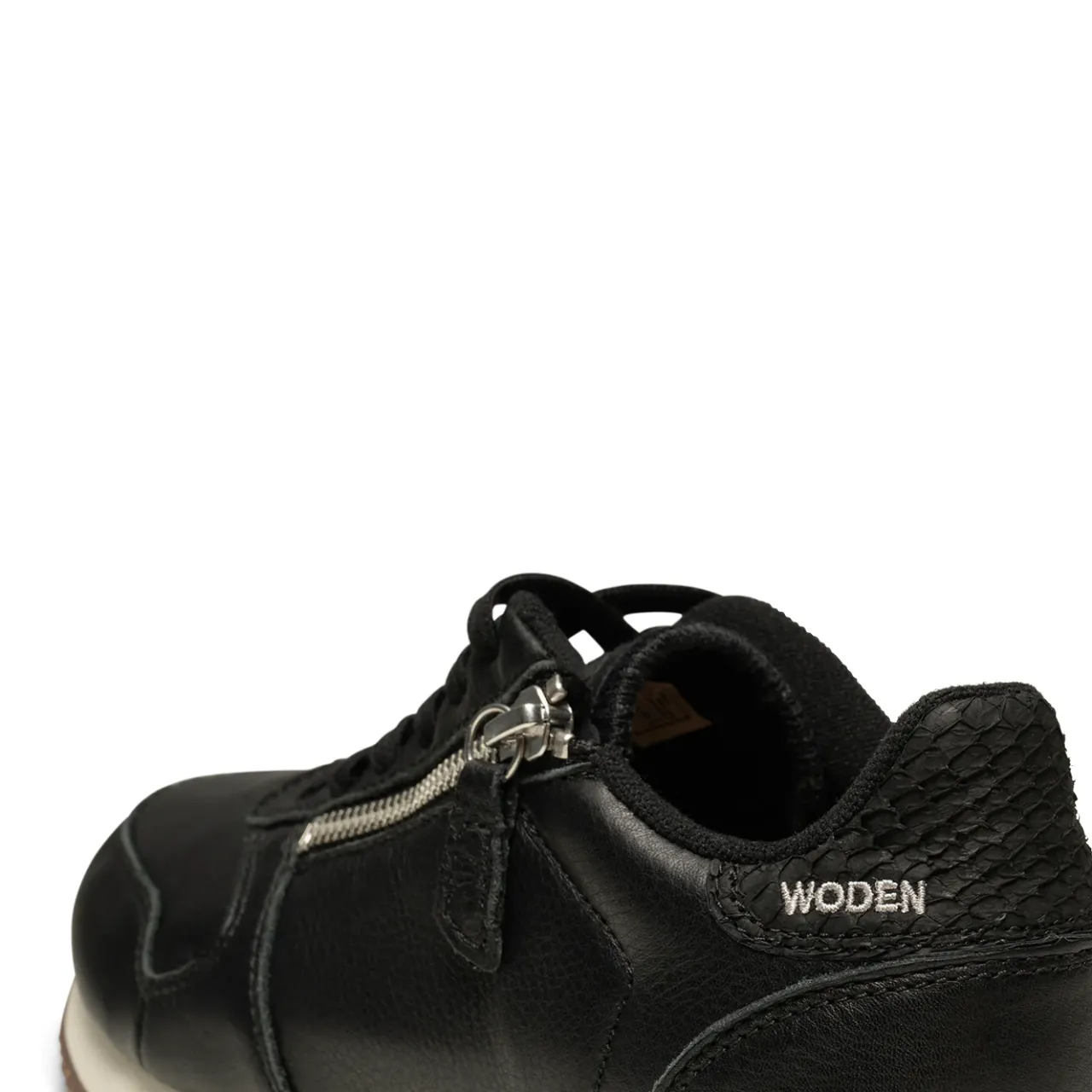 WODEN Ydun Leather Zipper - Black Online
