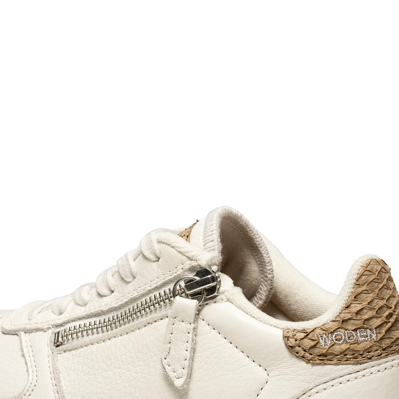 WODEN Ydun Leather Zipper - Blanc de Blanc BlancdeBlanc Fashion
